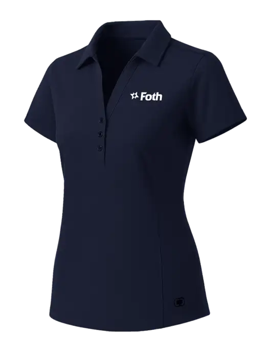 OGIO Womens Navy ONYX Polo w/Foth Logo