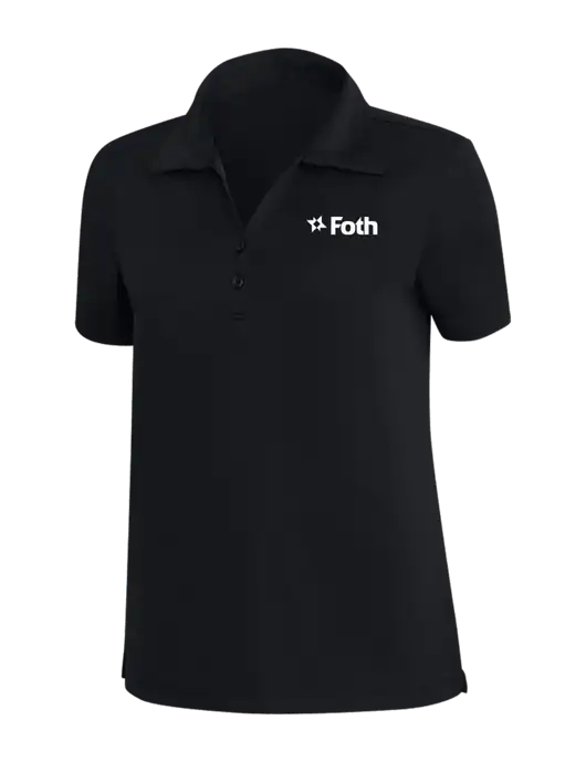 TravisMathew Black Womens Coto Performance Polo w/Foth Logo