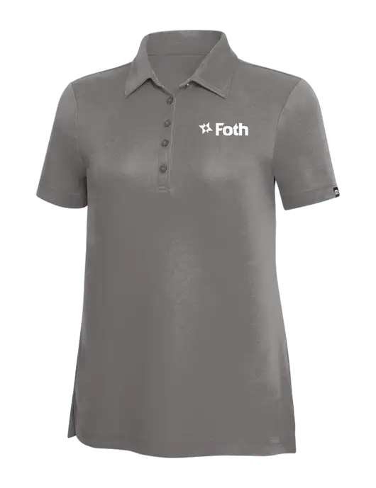 TravisMathew Grey Solid Womens Oceanside Polo w/Foth Logo
