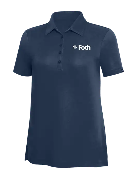TravisMathew Navy Solid Womens Oceanside Polo w/Foth Logo