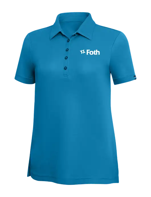 TravisMathew Sapphire Solid Womens Oceanside Polo w/Foth Logo