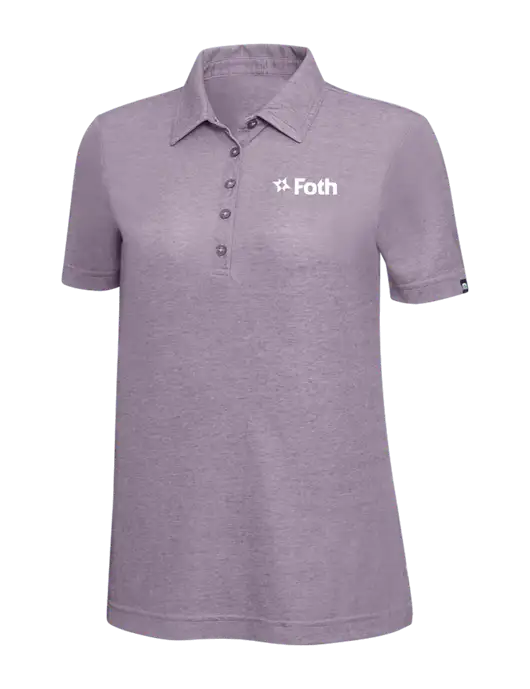 TravisMathew Light Purple Heather Womens Oceanside Polo w/Foth Logo