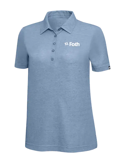 TravisMathew Slate Blue Heather Womens Oceanside Polo w/Foth Logo