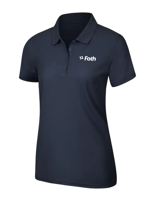 Navy Blue Womens Core Classic Pique Polo w/Foth Logo