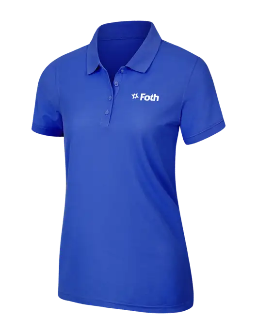 Dark Royal Womens Core Classic Pique Polo w/Foth Logo