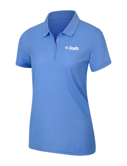 Carolina Blue Womens Core Classic Pique Polo w/Foth Logo