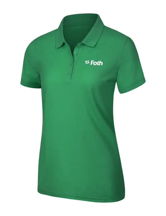 Kelly Green Womens Core Classic Pique Polo w/Foth Logo