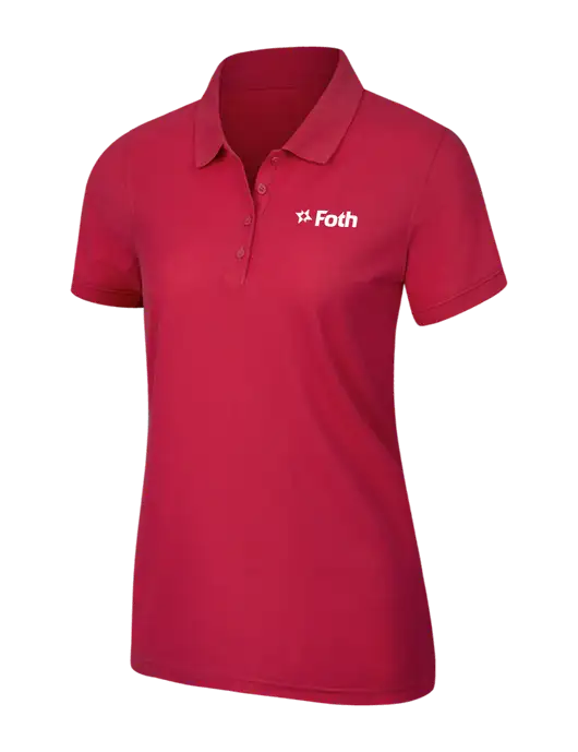 Red Womens Core Classic Pique Polo w/Foth Logo