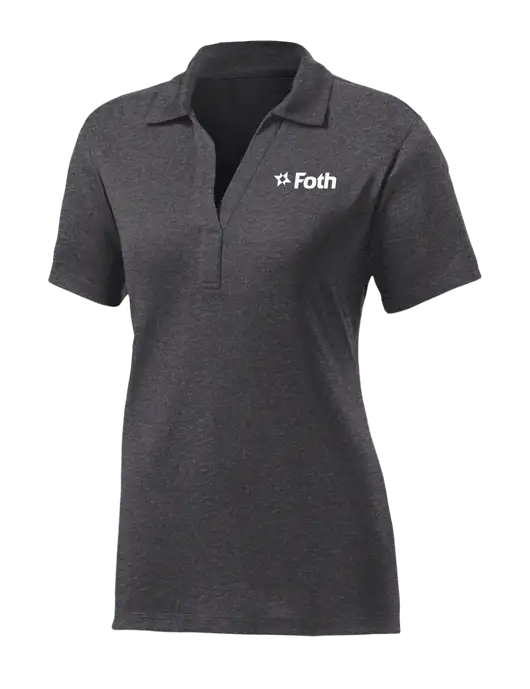 Womens Dark Grey Heather Contender Polo w/Foth Logo