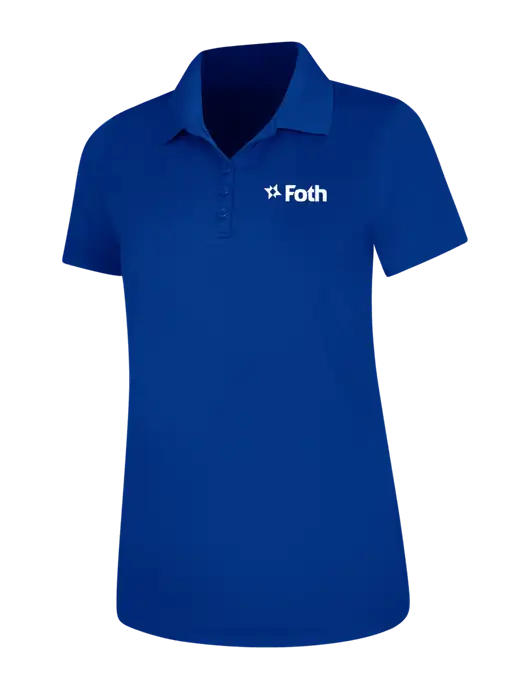 Dark Royal Womens Dry Zone UV Mesh Polo w/Foth Logo