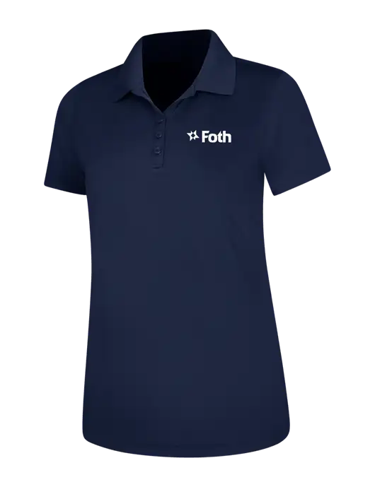 Dark Navy Womens Dry Zone UV Mesh Polo w/Foth Logo