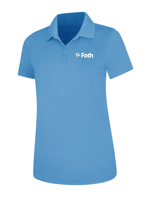 Carolina Blue Womens Dry Zone UV Mesh Polo w/Foth Logo