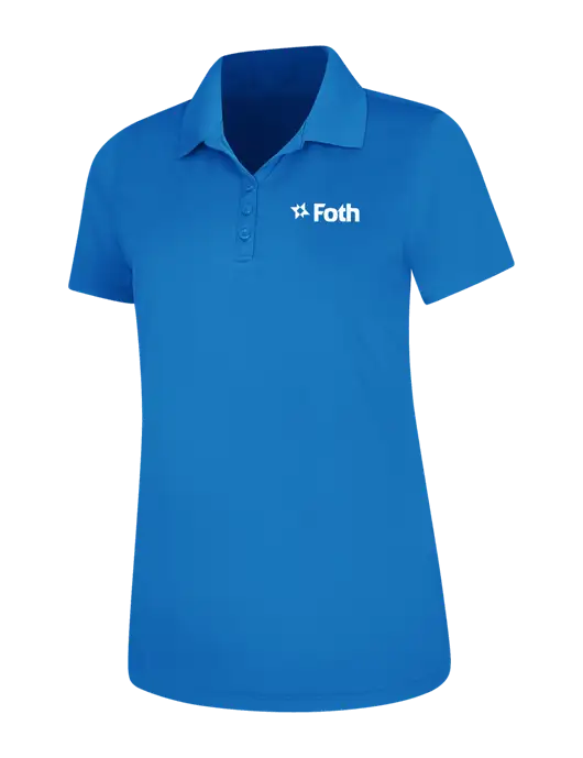 Light Royal Blue Womens Dry Zone UV Mesh Polo w/Foth Logo