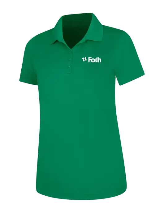 Kelly Green Womens Dry Zone UV Mesh Polo w/Foth Logo