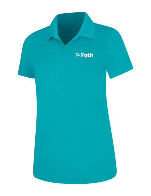 Light Teal Womens Dry Zone UV Mesh Polo w/Foth Logo