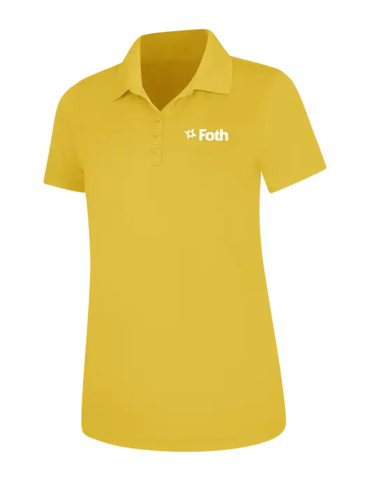 Yellow Womens Dry Zone UV Mesh Polo w/Foth Logo