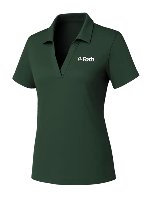 Womens Dark Green PosiCharge RacerMesh Polo w/Foth Logo