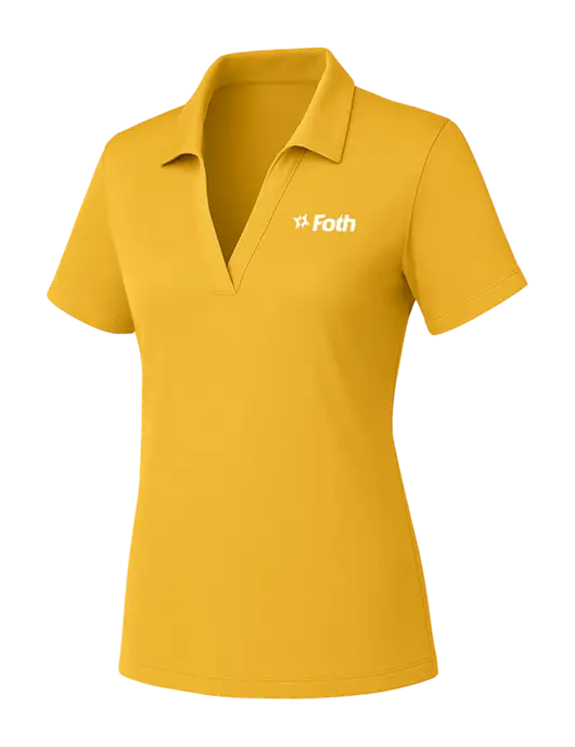 Yellow Gold Womens PosiCharge RacerMesh Polo w/Foth Logo