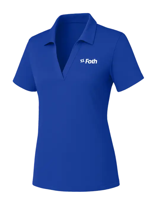 Womens Dark Royal PosiCharge RacerMesh Polo w/Foth Logo