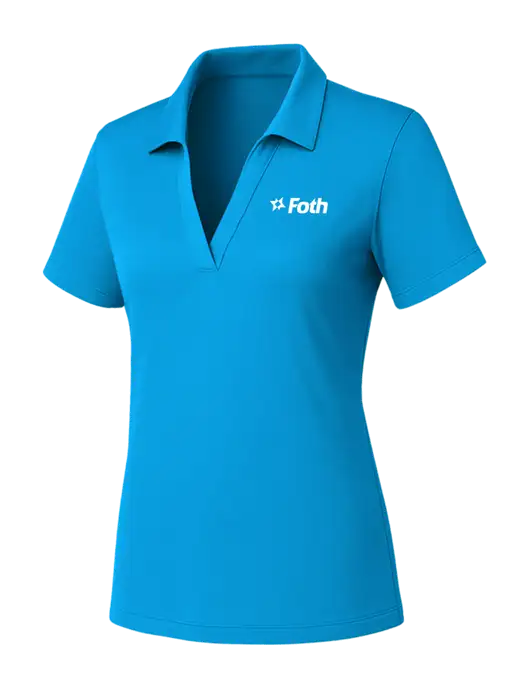 Womens Sapphire PosiCharge RacerMesh Polo w/Foth Logo