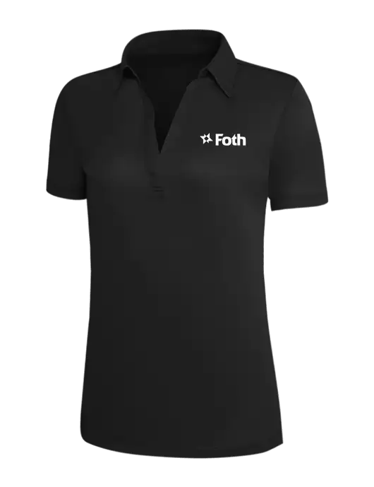 Black Silk Touch Womens Performance Polo w/Foth Logo