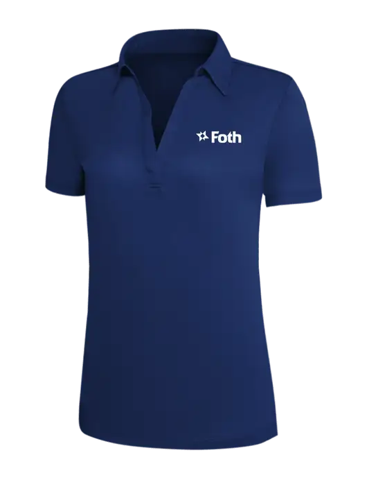 Dark Royal Silk Touch Womens Performance Polo w/Foth Logo