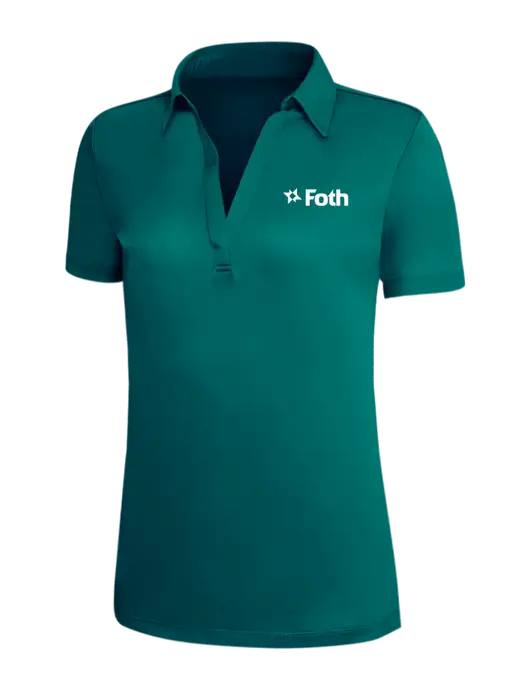 Dark Teal Silk Touch Womens Performance Polo w/Foth Logo