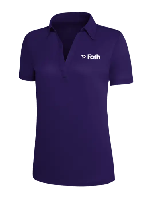 Purple Silk Touch Womens Performance Polo w/Foth Logo