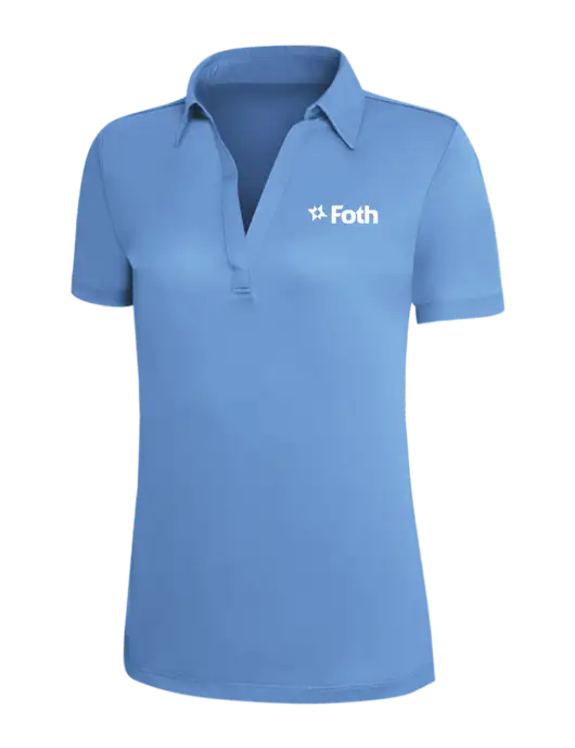 Carolina Blue Silk Touch Womens Performance Polo w/Foth Logo