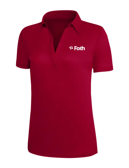 Red Silk Touch Womens Performance Polo w/Foth Logo