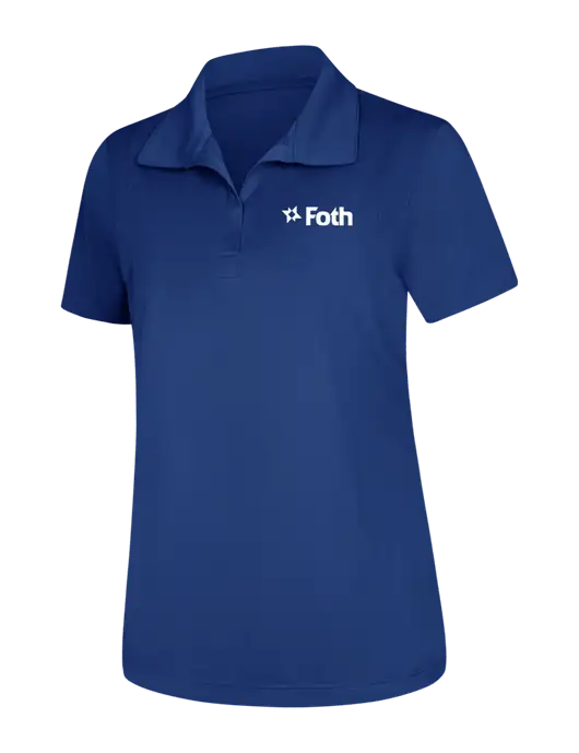 Womens Royal Micropique Sport-Wick Polo w/Foth Logo