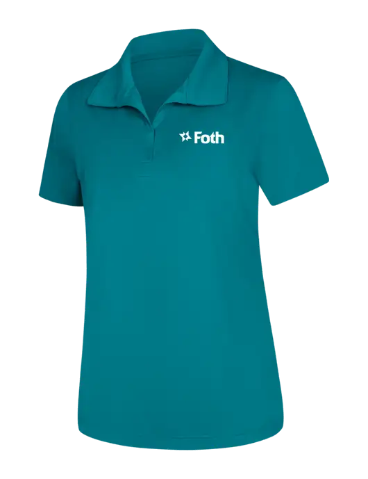 Womens Dark Sapphire Micropique Sport-Wick Polo w/Foth Logo