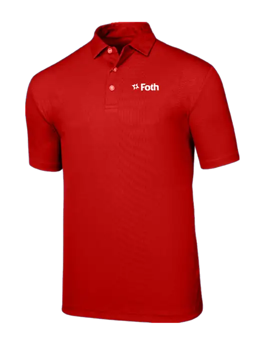 Callaway Birdseye Red Polo w/Foth Logo