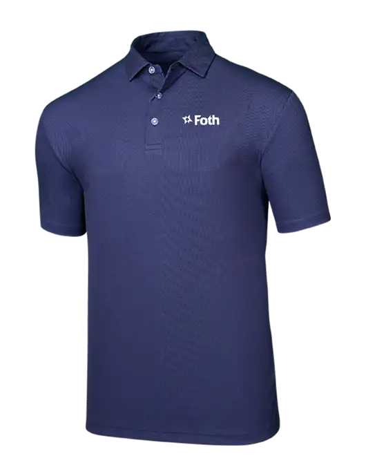 Callaway Birdseye Navy Polo w/Foth Logo