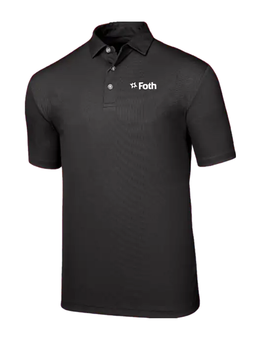 Callaway Birdseye Black Polo w/Foth Logo