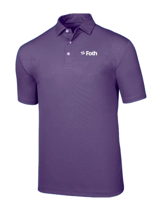 Callaway Birdseye Purple Polo w/Foth Logo