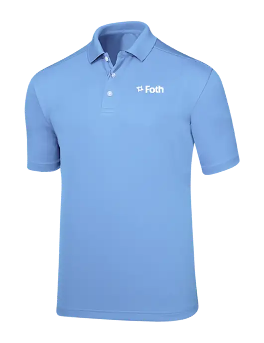 Callaway Core Light Blue Performance Polo w/Foth Logo