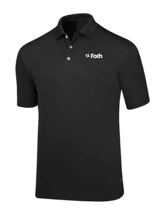 Callaway Core Black Performance Polo w/Foth Logo