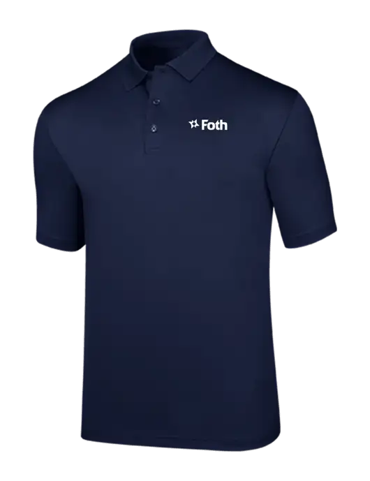 Callaway Opti-Dri Navy Chev Polo w/Foth Logo