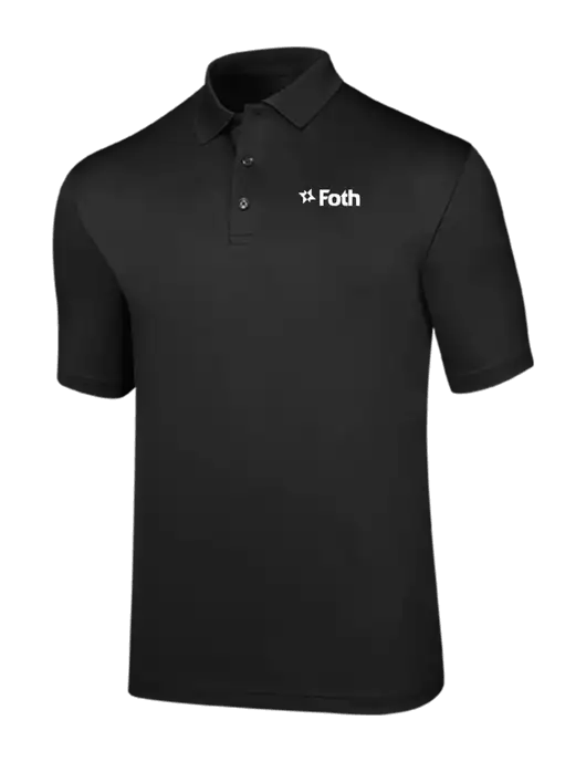 Callaway Opti-Dri Black Chev Polo w/Foth Logo