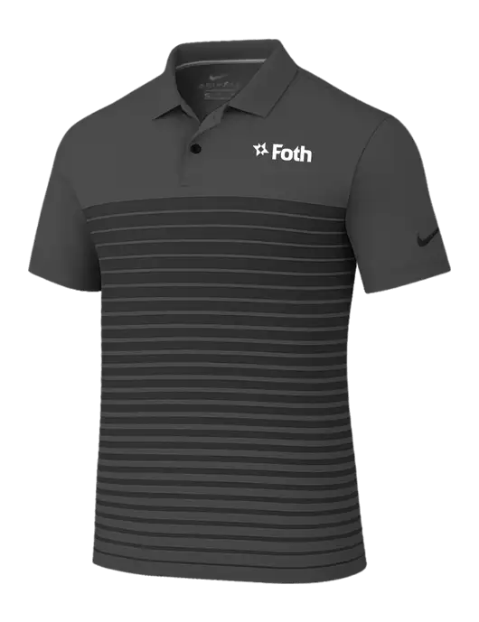 Nike Dark Grey Dri-FIT Vapor Block Polo w/Foth Logo