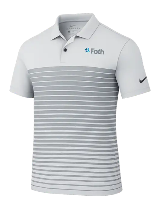 Nike Light Grey Dri-FIT Vapor Block Polo w/Foth Logo