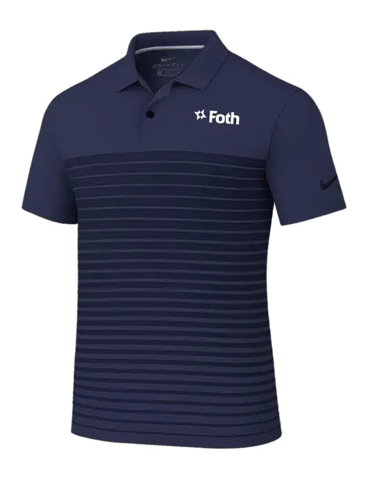 Nike Navy Dri-FIT Vapor Block Polo w/Foth Logo
