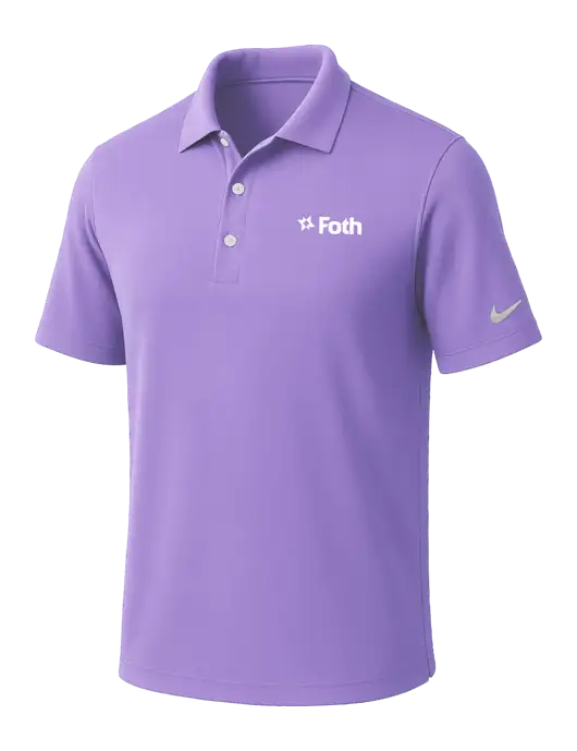 NIKE Light Purple Dri-Fit Micro Pique Polo w/Foth Logo