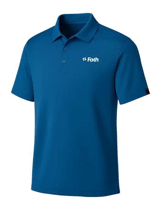 OGIO Royal Blue Framework Polo w/Foth Logo