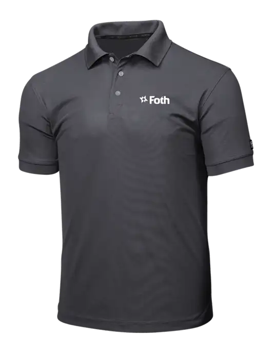 OGIO Charcoal Grey Caliber 2.0 Polo w/Foth Logo