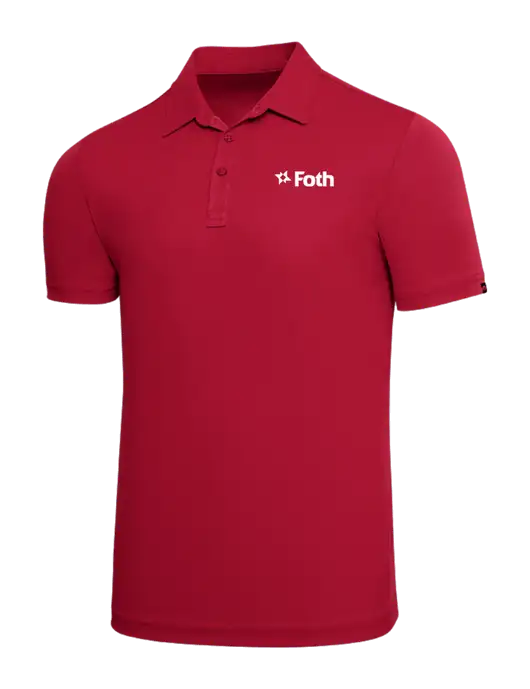 TravisMathew Red Solid Oceanside Polo w/Foth Logo
