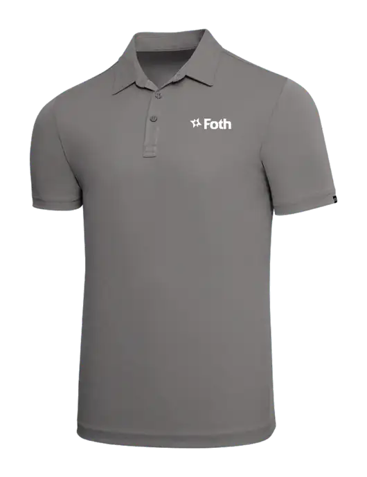 TravisMathew Grey Solid Oceanside Polo w/Foth Logo