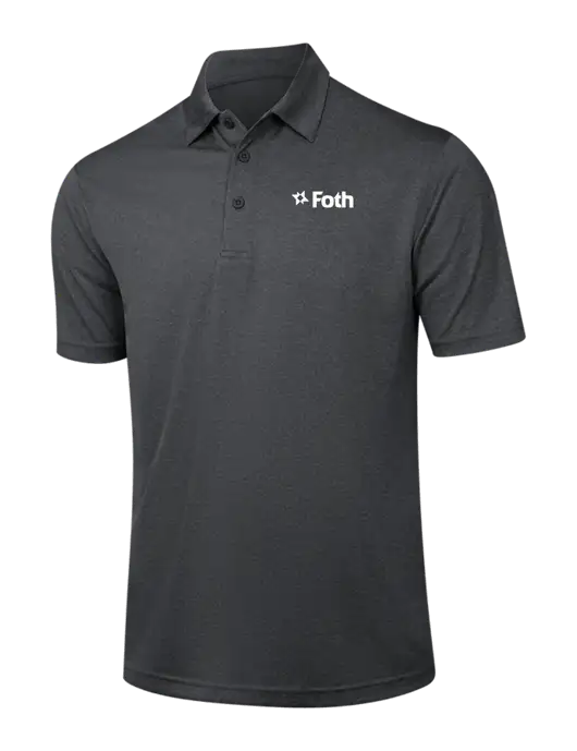 Dark Grey Heather Contender Polo w/Foth Logo