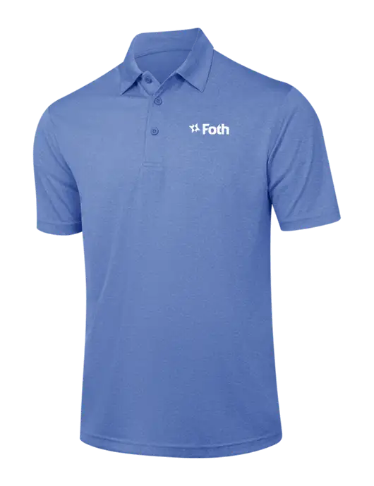 Royal Heather Contender Polo w/Foth Logo